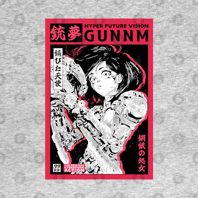 Red GUNNM alita by paisdelasmaquinas